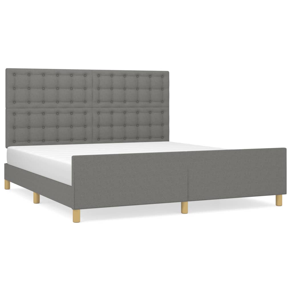 8721102681424_a_en_hd_1 vidaXL Bed Frame without Mattress Dark Grey 152x203 cm Queen Fabric - Image 2