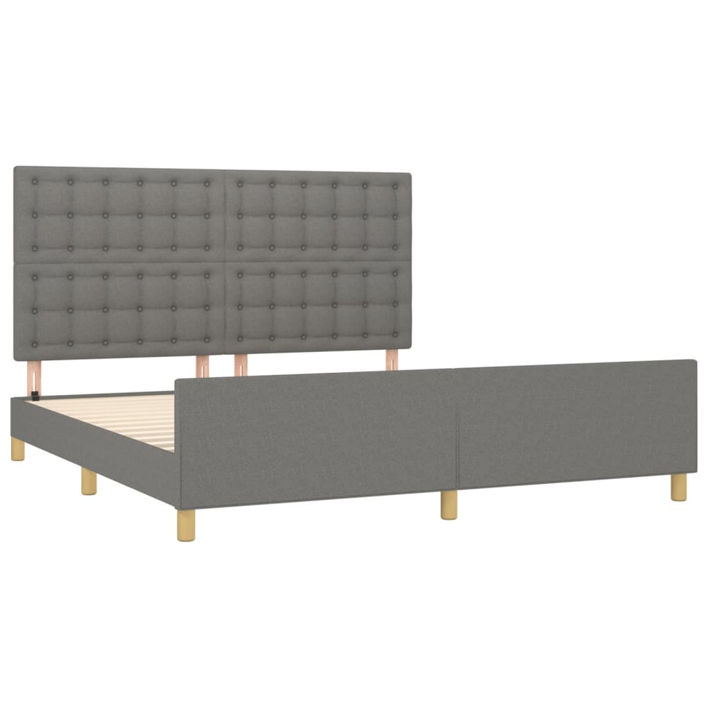 8721102681424_g_en_hd_2 vidaXL Bed Frame without Mattress Dark Grey 152x203 cm Queen Fabric - Image 4