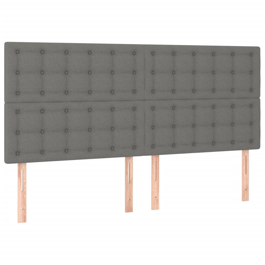8721102681424_g_en_hd_7 vidaXL Bed Frame without Mattress Dark Grey 152x203 cm Queen Fabric - Image 9
