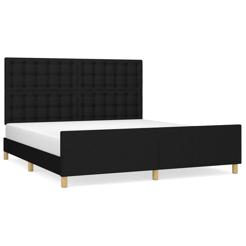 8721102681431_a_en_hd_1 vidaXL Bed Frame without Mattress Black 152x203 cm Queen Fabric - Image 2