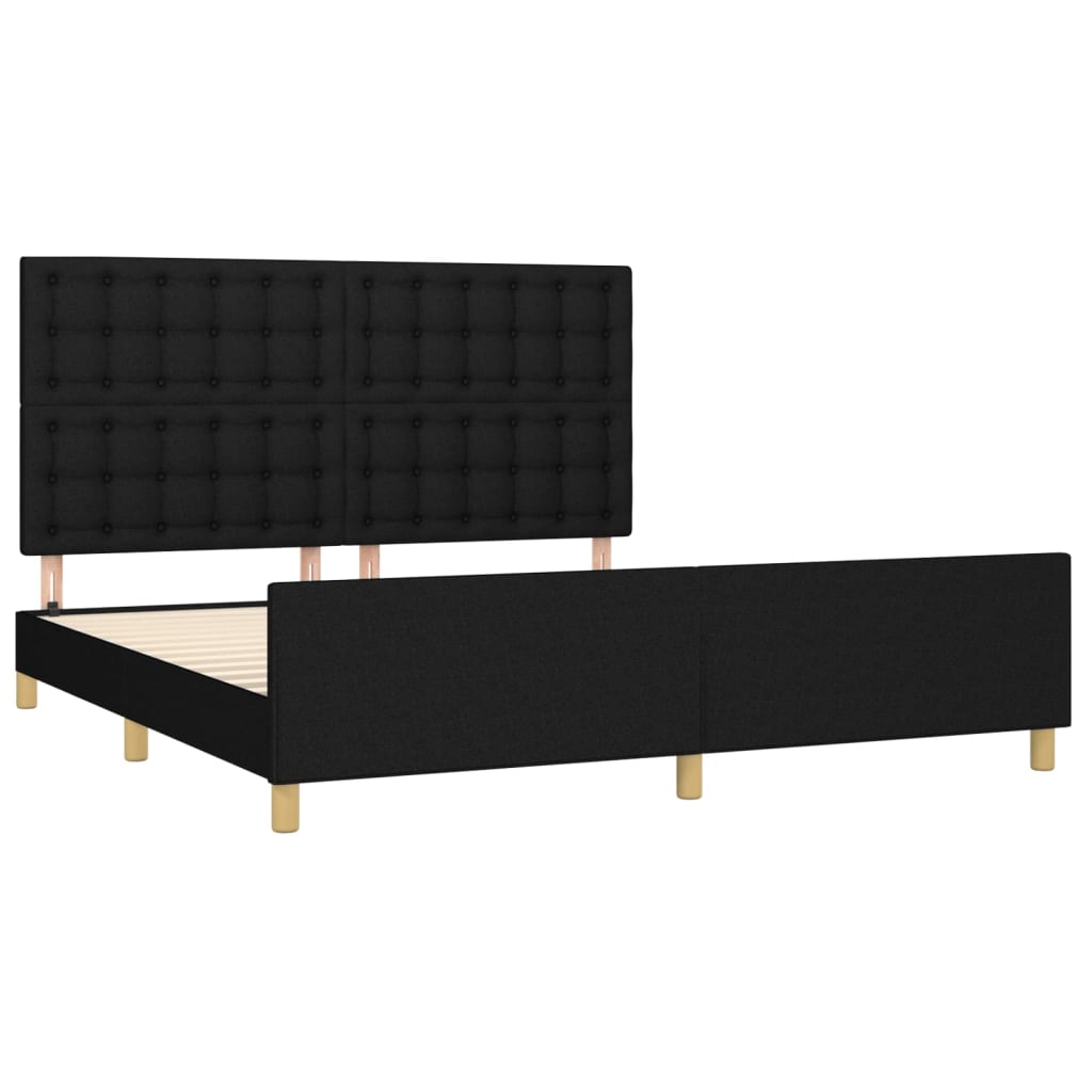 8721102681431_g_en_hd_2 vidaXL Bed Frame without Mattress Black 152x203 cm Queen Fabric - Image 4