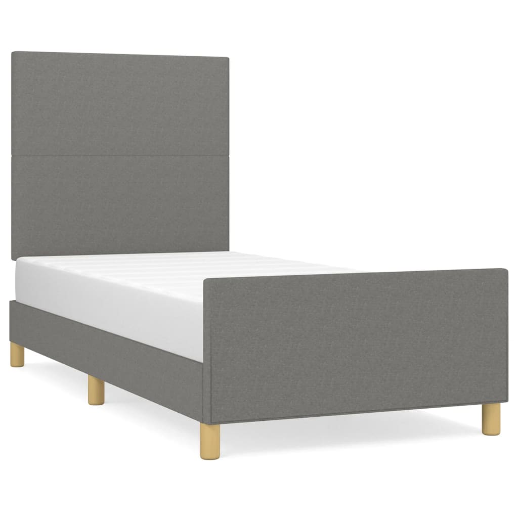 8721102681448_a_en_hd_1 vidaXL Bed Frame without Mattress Dark Grey 107x203 cm King Single Size Fabric - Image 2