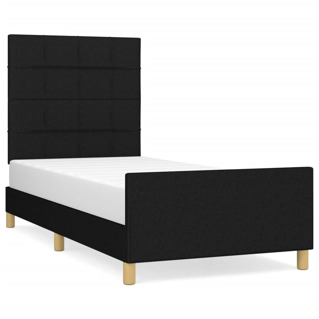 8721102681493_a_en_hd_1 vidaXL Bed Frame without Mattress Black 107x203 cm King Single Size Fabric - Image 2