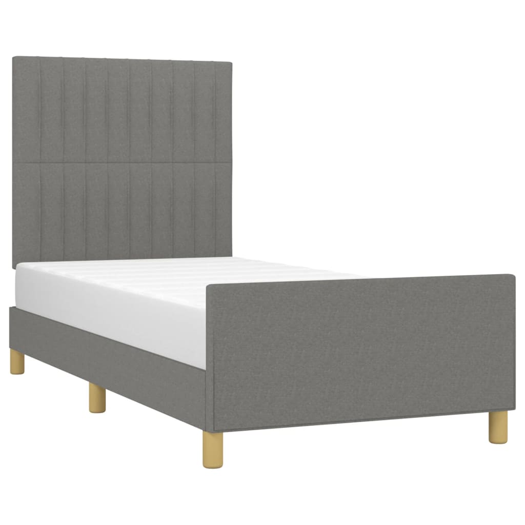 8721102681523_g_en_hd_1 vidaXL Bed Frame without Mattress Dark Grey 107x203 cm King Single Size Fabric - Image 3