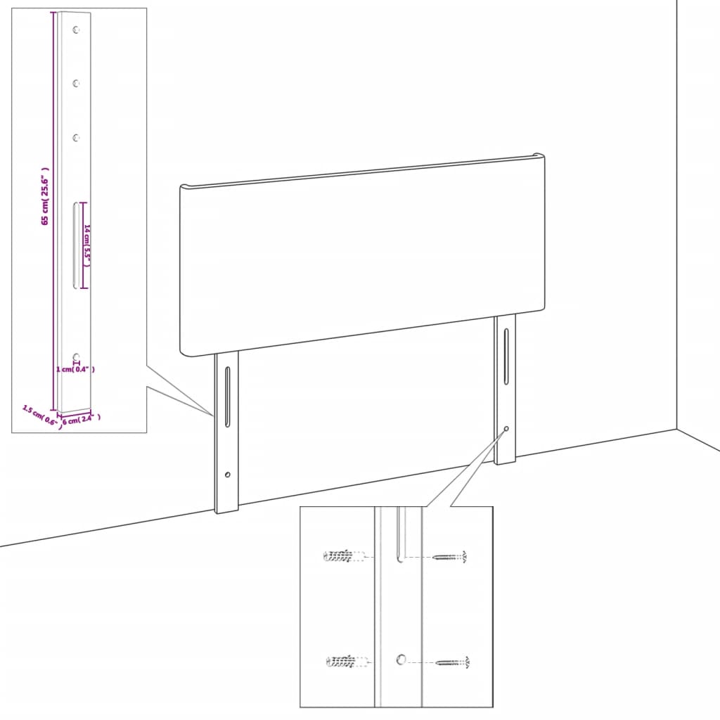 8721102681523_g_en_hd_10 vidaXL Bed Frame without Mattress Dark Grey 107x203 cm King Single Size Fabric - Image 12