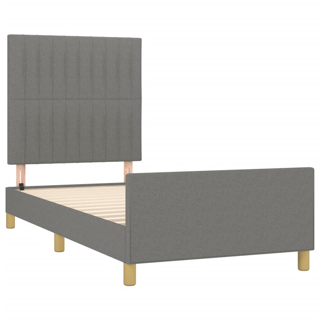 8721102681523_g_en_hd_2 vidaXL Bed Frame without Mattress Dark Grey 107x203 cm King Single Size Fabric - Image 4