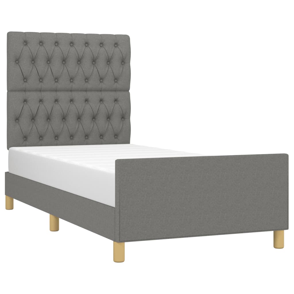 8721102681547_g_en_hd_1 vidaXL Bed Frame without Mattress Dark Grey 107x203 cm King Single Size Fabric - Image 3