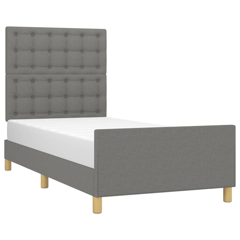 8721102681561_g_en_hd_1 vidaXL Bed Frame without Mattress Dark Grey 107x203 cm King Single Size Fabric - Image 3