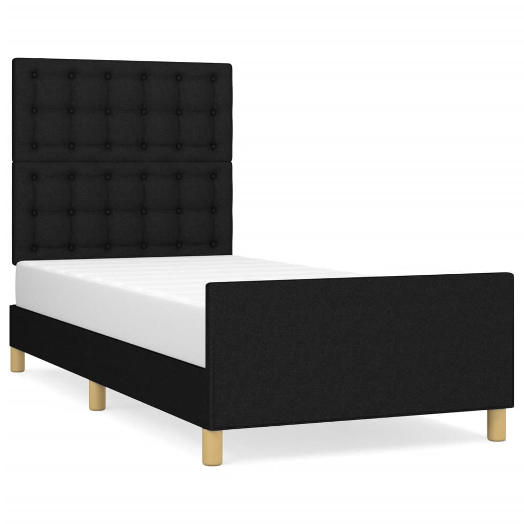 8721102681578_a_en_hd_1 vidaXL Bed Frame without Mattress Black 107x203 cm King Single Size Fabric - Image 2
