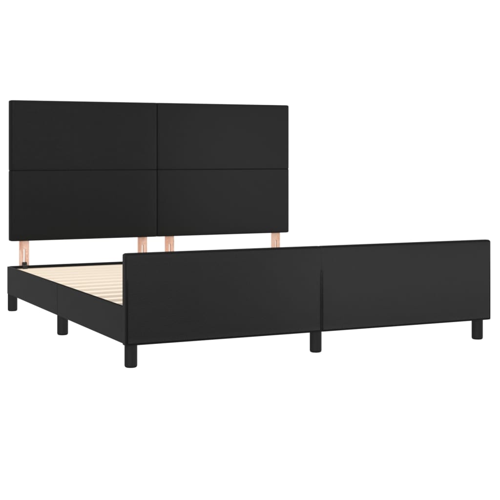 8721102681615_g_en_hd_2 vidaXL Bed Frame without Mattress Black 152x203 cm Queen Faux Leather - Image 4