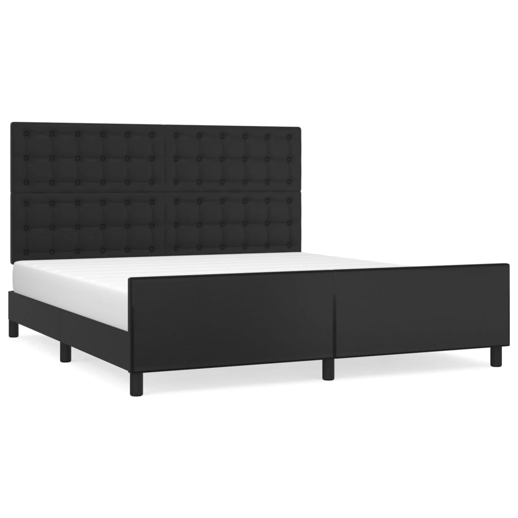 8721102681639_a_en_hd_1 vidaXL Bed Frame without Mattress Black 152x203 cm Queen Faux Leather - Image 2
