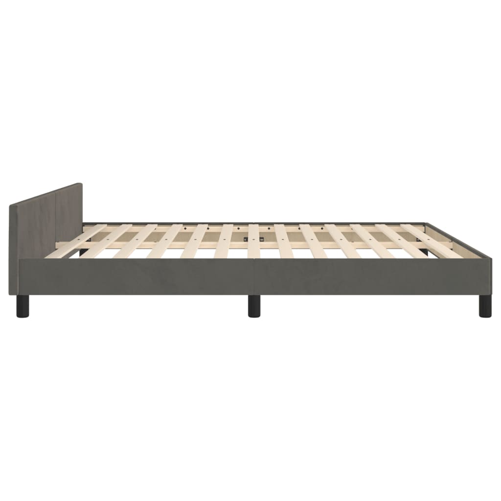 8721102681813_g_en_hd_5 vidaXL Bed Frame without Mattress Dark Grey 152x203 cm Queen Velvet - Image 7