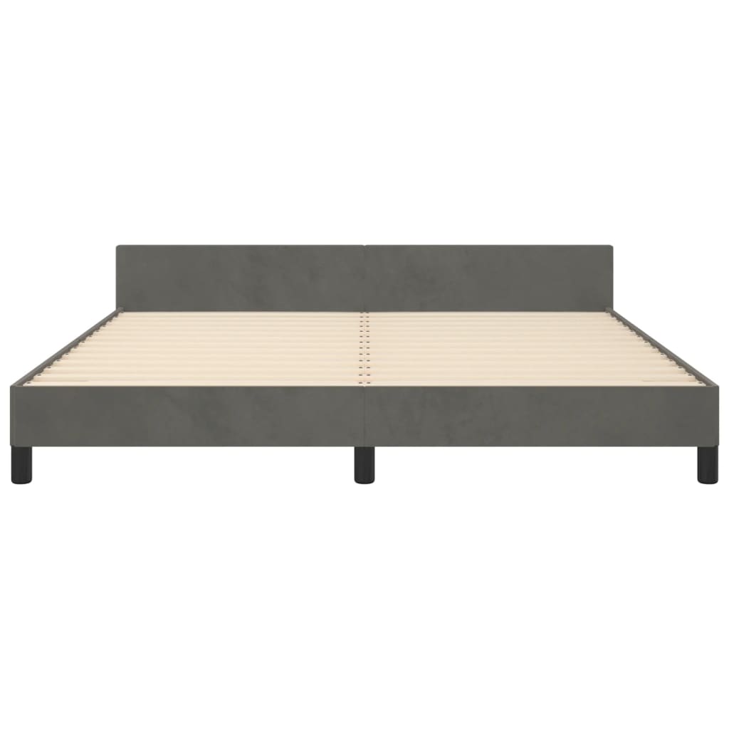 8721102681912_g_en_hd_4 vidaXL Bed Frame without Mattress Dark Grey 152x203 cm Queen Velvet - Image 6