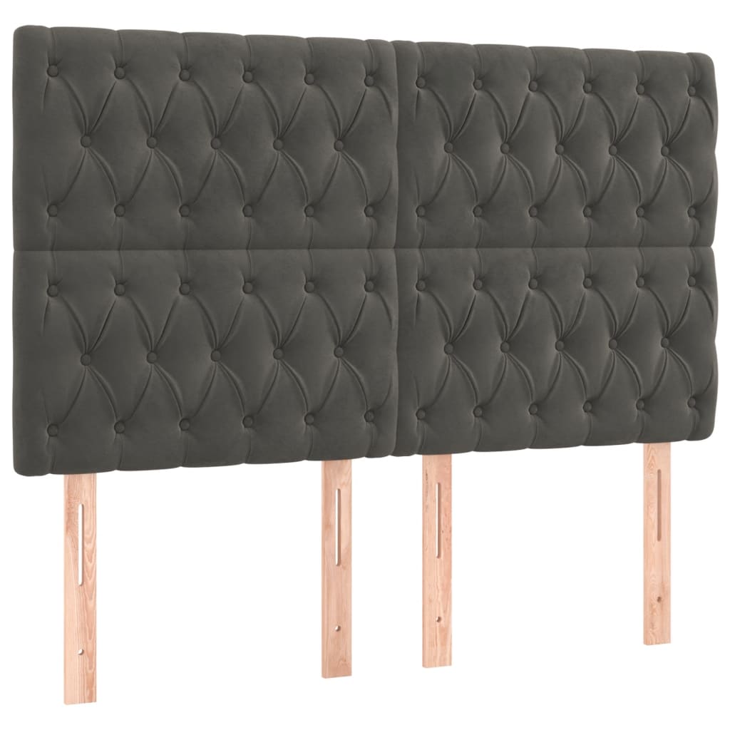 8721102681912_g_en_hd_7 vidaXL Bed Frame without Mattress Dark Grey 152x203 cm Queen Velvet - Image 9