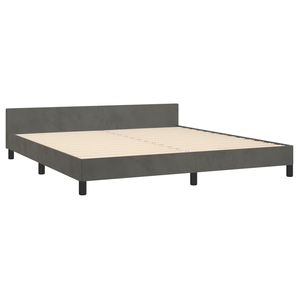 8721102681936_g_en_hd_3 vidaXL Bed Frame without Mattress Dark Grey 152x203 cm Queen Velvet - Image 5