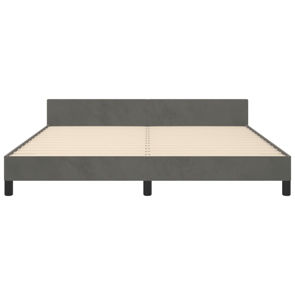 8721102681936_g_en_hd_4 vidaXL Bed Frame without Mattress Dark Grey 152x203 cm Queen Velvet - Image 6