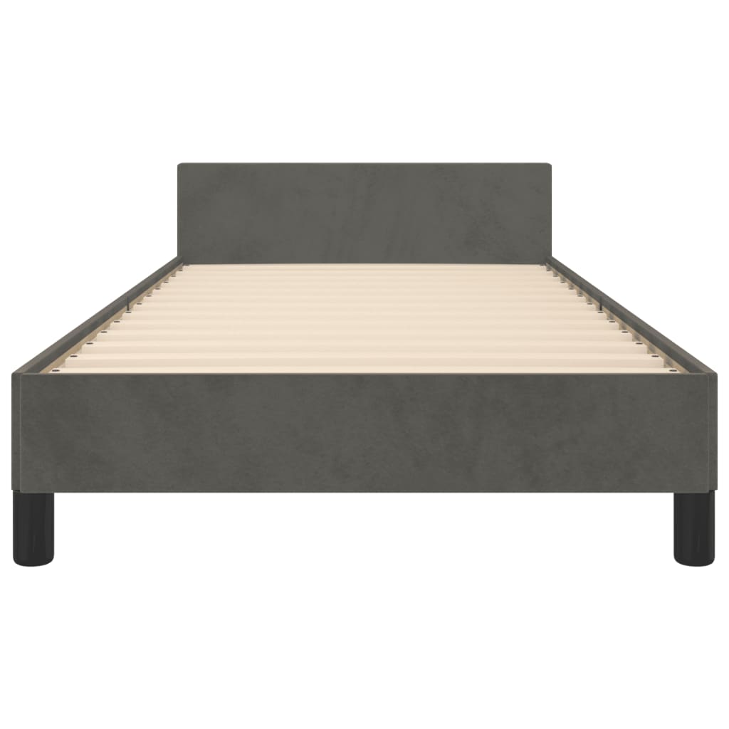 8721102681950_g_en_hd_4 vidaXL Bed Frame without Mattress Dark Grey 107x203 cm King Single Size Velvet - Image 6