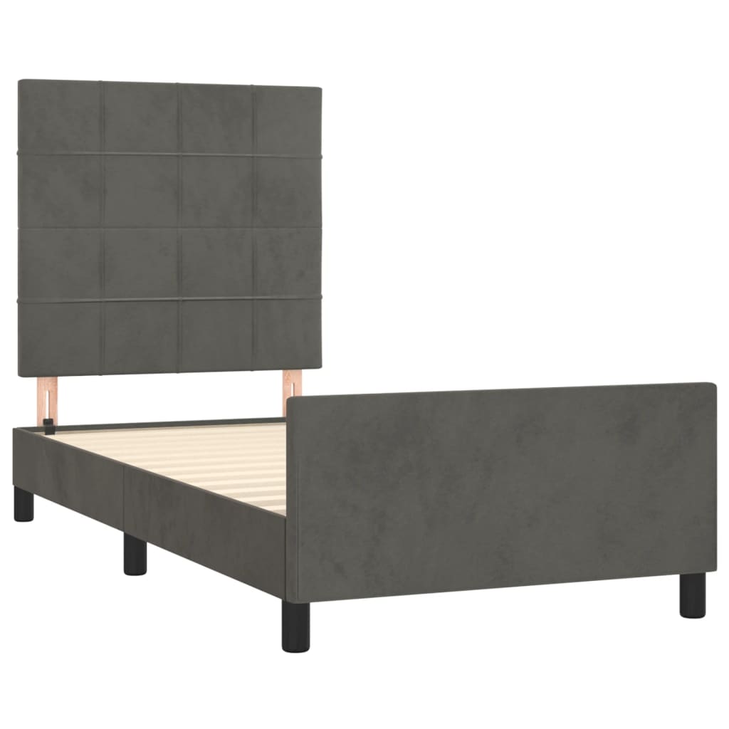 8721102681998_g_en_hd_2 vidaXL Bed Frame without Mattress Dark Grey 107x203 cm King Single Size Velvet - Image 4