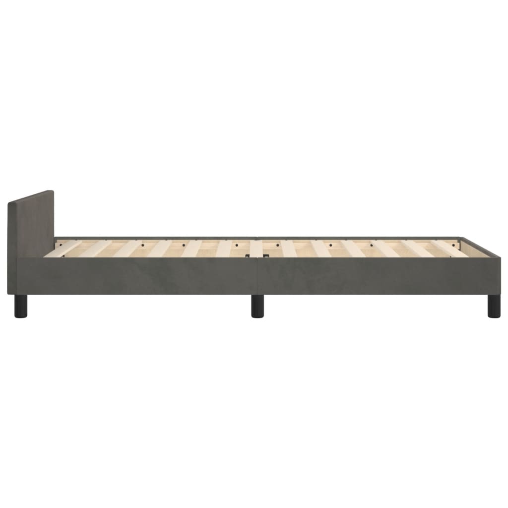 8721102681998_g_en_hd_5 vidaXL Bed Frame without Mattress Dark Grey 107x203 cm King Single Size Velvet - Image 7
