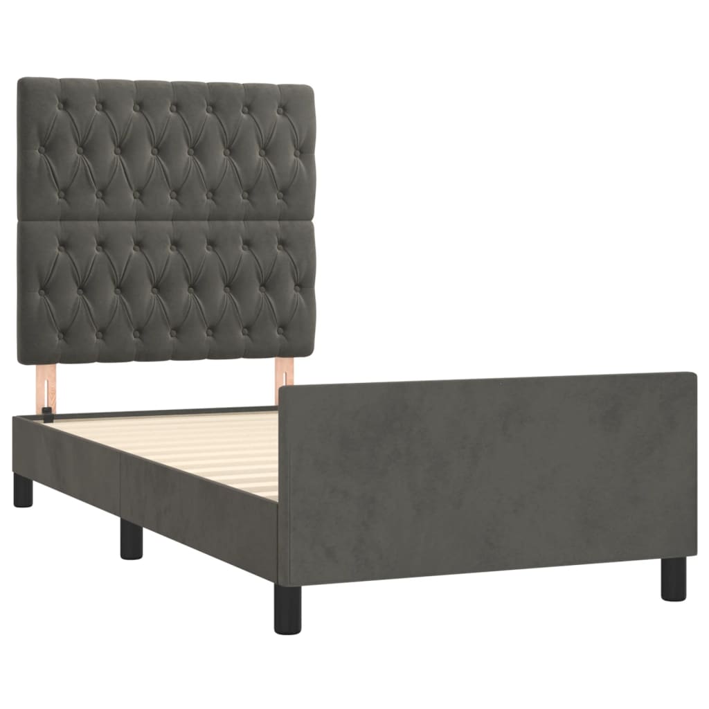 8721102682056_g_en_hd_2 vidaXL Bed Frame without Mattress Dark Grey 107x203 cm King Single Size Velvet - Image 4