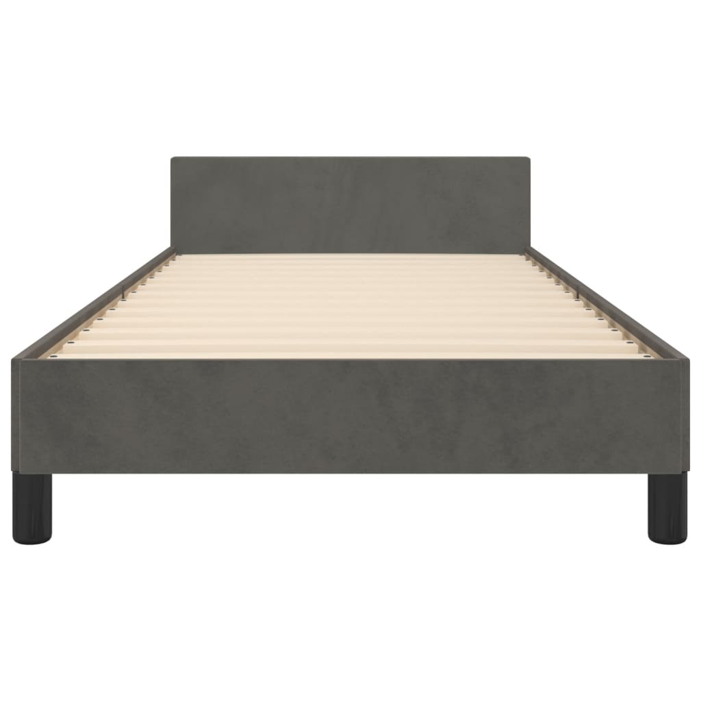 8721102682056_g_en_hd_4 vidaXL Bed Frame without Mattress Dark Grey 107x203 cm King Single Size Velvet - Image 6