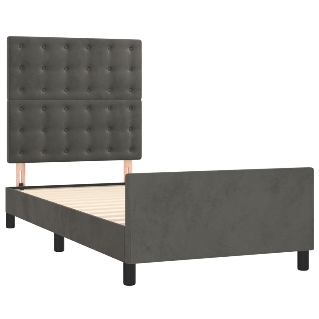 8721102682070_g_en_hd_2 vidaXL Bed Frame without Mattress Dark Grey 107x203 cm King Single Size Velvet - Image 4