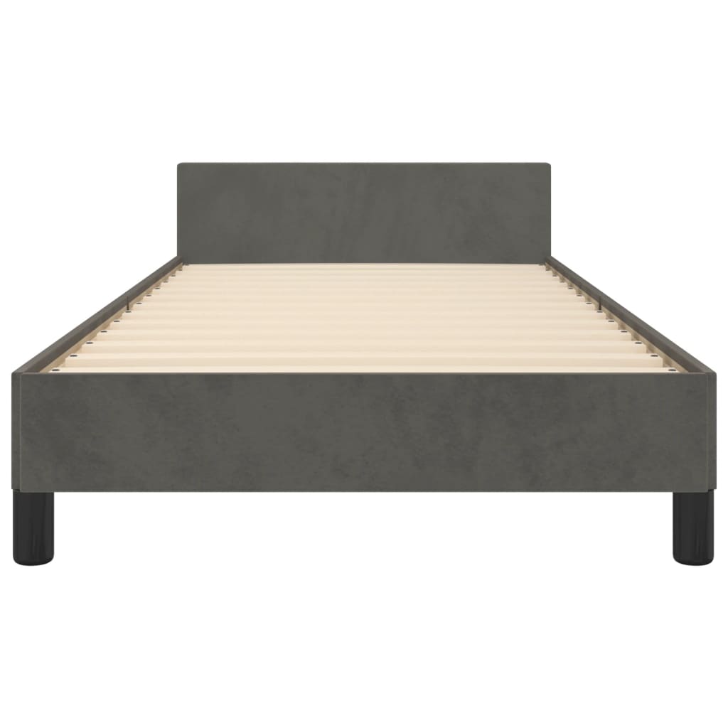 8721102682070_g_en_hd_4 vidaXL Bed Frame without Mattress Dark Grey 107x203 cm King Single Size Velvet - Image 6