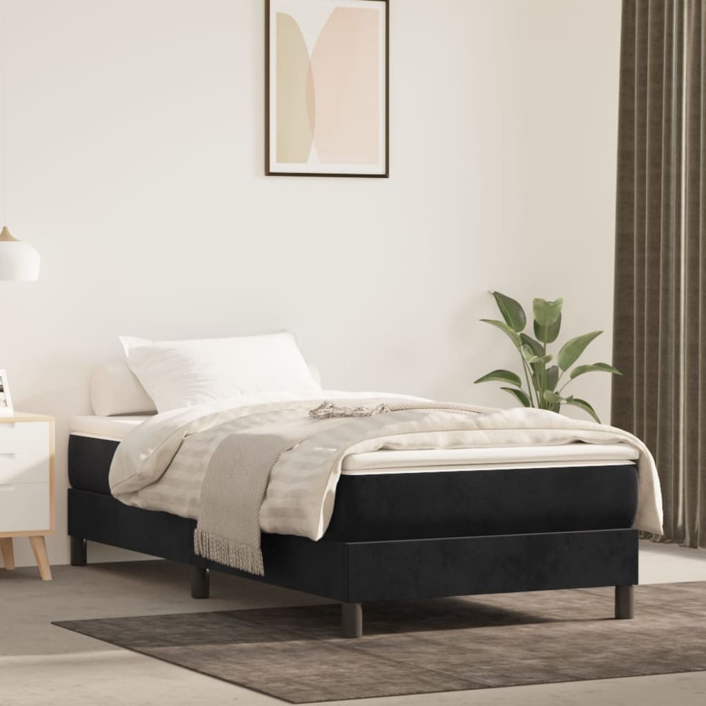8721102682100_g_en_hd_1 vidaXL Box Spring Bed with Mattress Black 106x203 cm King Single Size Velvet - Image 3