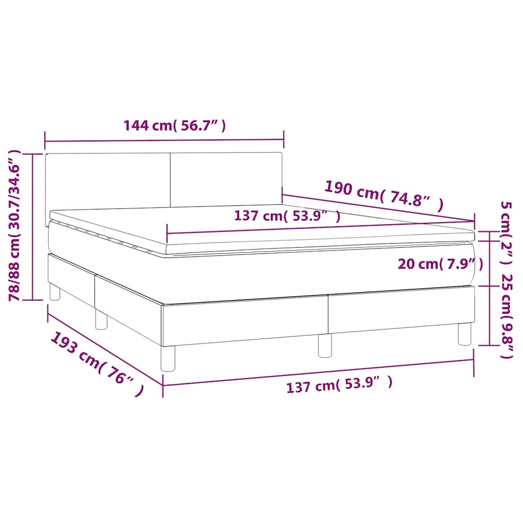 8721102682209_g_en_hd_9 vidaXL Box Spring Bed with Mattress Black 137x187 cm Double Size Fabric - Image 11