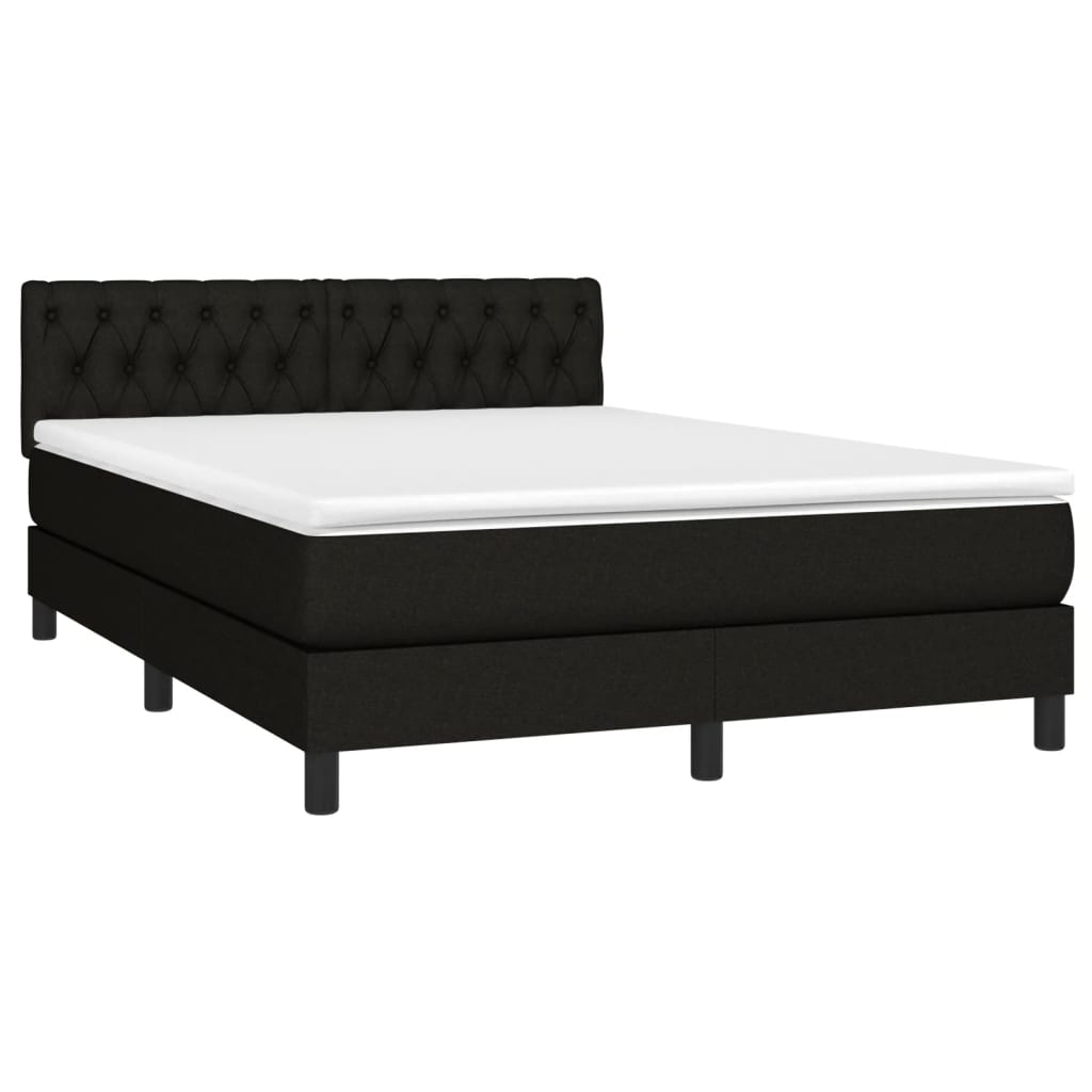 8721102682308_a_en_hd_1 vidaXL Box Spring Bed with Mattress Black 137x187 cm Double Size Fabric - Image 2