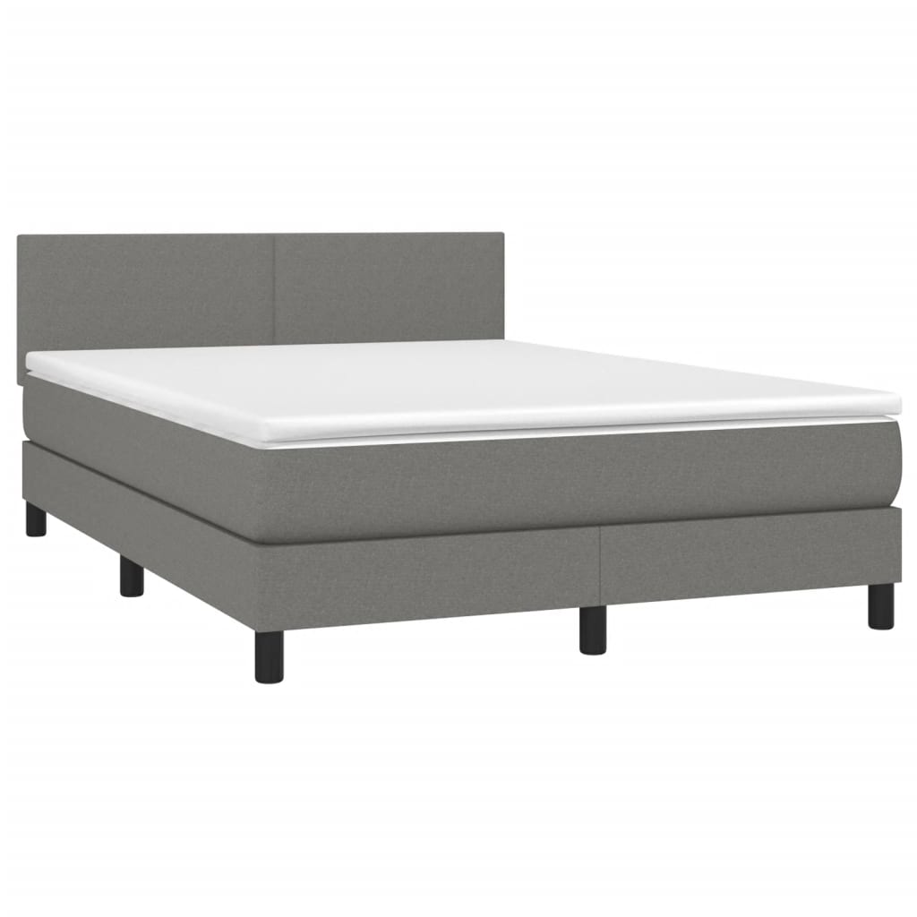 8721102682339_a_en_hd_1 vidaXL Box Spring Bed with Mattress Dark Grey 153x203 cm Queen Size Fabric - Image 2