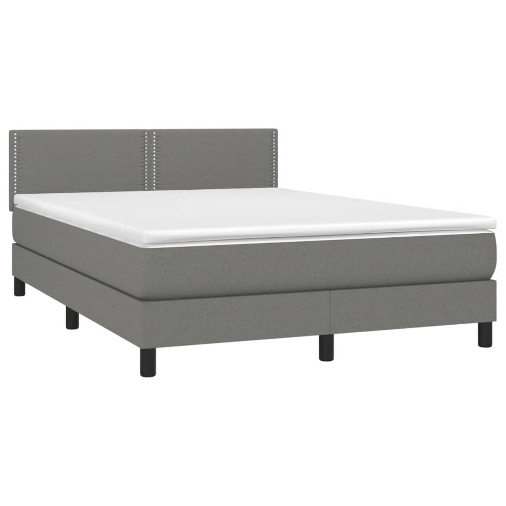 8721102682353_a_en_hd_1 vidaXL Box Spring Bed with Mattress Dark Grey 153x203 cm Queen Size Fabric - Image 2