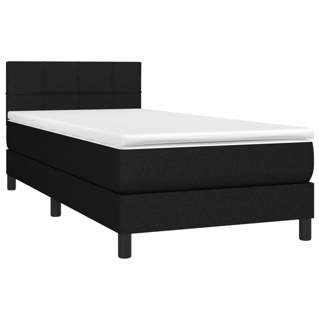 8721102682971_a_en_hd_1 vidaXL Box Spring Bed with Mattress&LED Black 106x203 cm King Single Size Fabric - Image 2