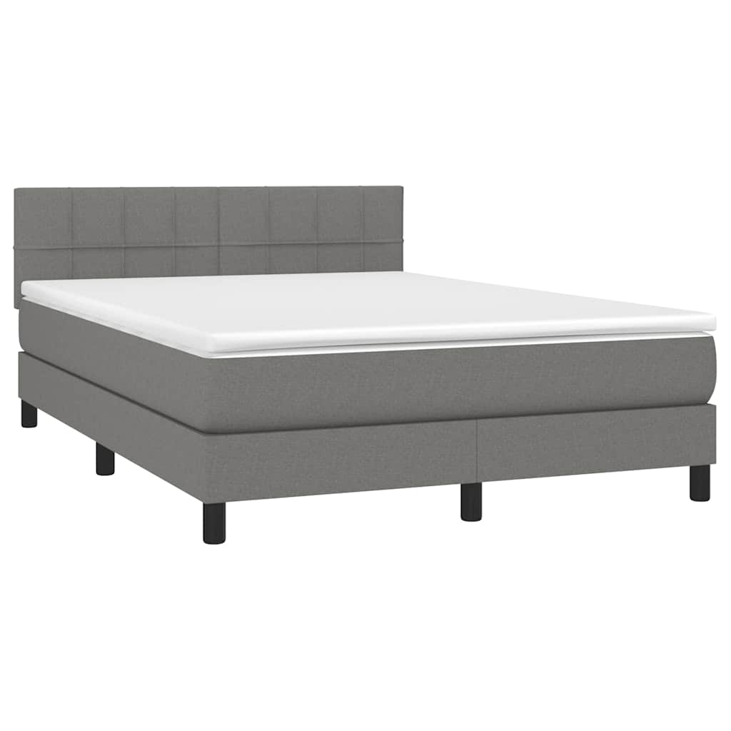 8721102683060_g_en_hd_1 vidaXL Box Spring Bed with Mattress&LED Dark Grey 137x187 cm Double Size Fabric - Image 3