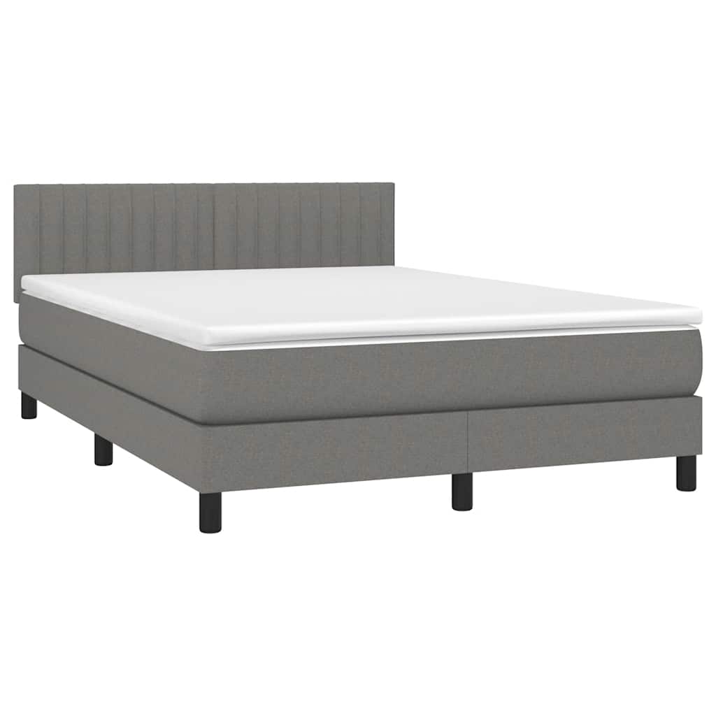 8721102683244_g_en_hd_1 vidaXL Box Spring Bed with Mattress&LED Dark Grey 153x203 cm Queen Size Fabric - Image 3