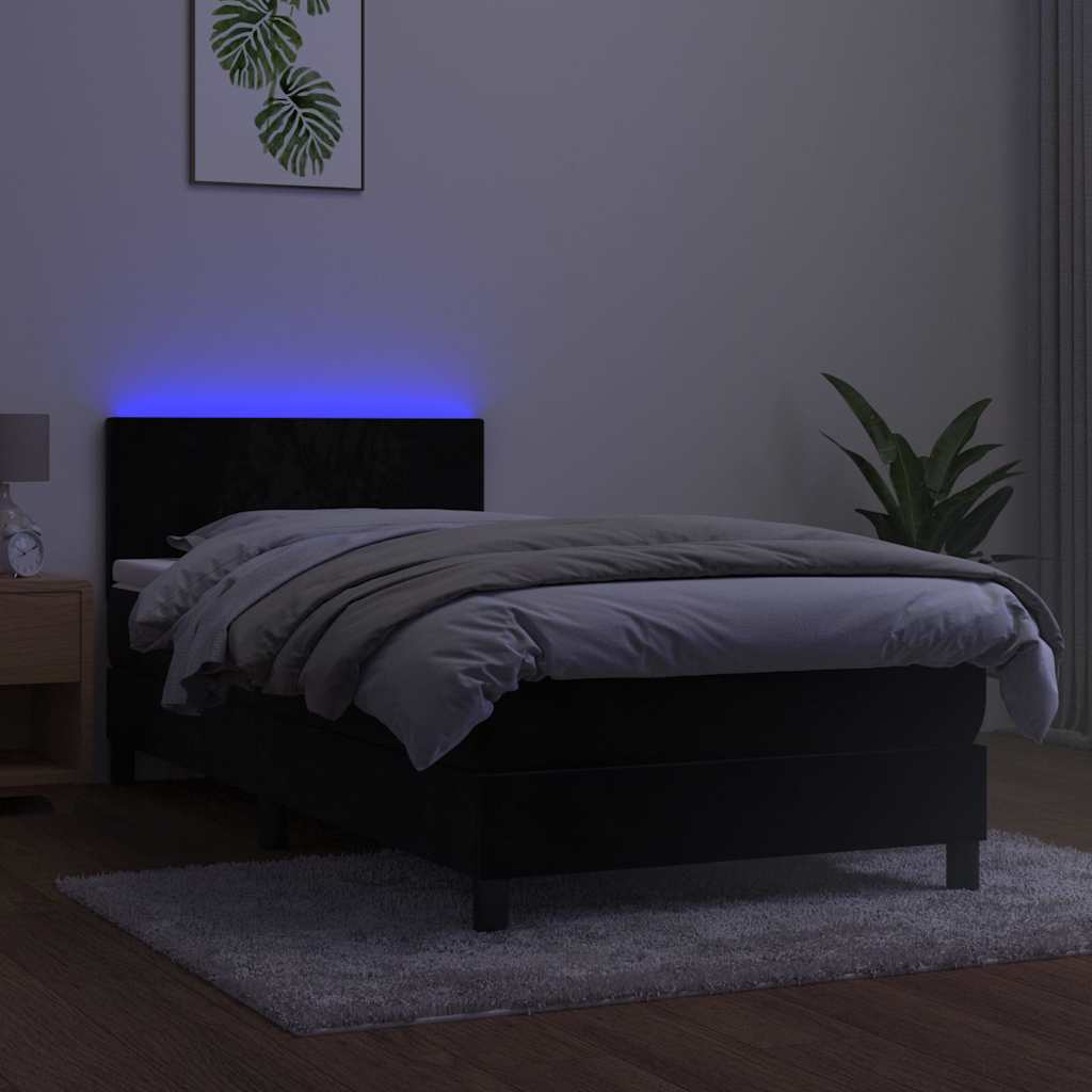 8721102683657_g_en_hd_2 vidaXL Box Spring Bed with Mattress&LED Black 106x203 cm King Single Size Velvet - Image 4