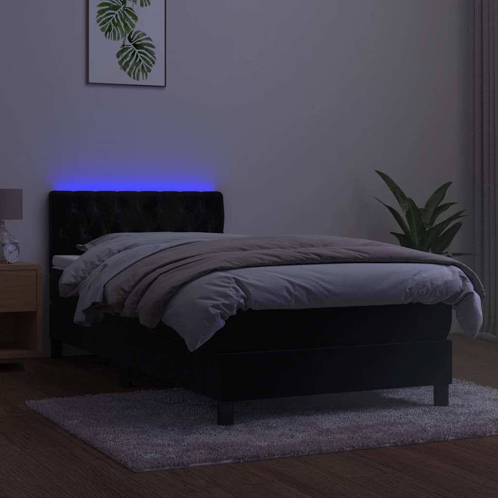 8721102683756_g_en_hd_2 vidaXL Box Spring Bed with Mattress&LED Black 106x203 cm King Single Size Velvet - Image 4