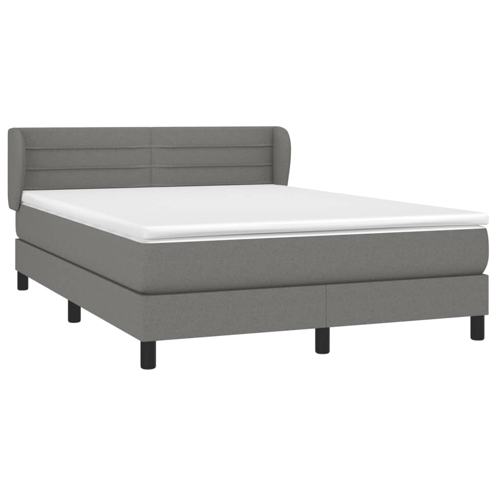8721102683848_a_en_hd_1 vidaXL Box Spring Bed with Mattress Dark Grey 137x187 cm Double Size Fabric - Image 2