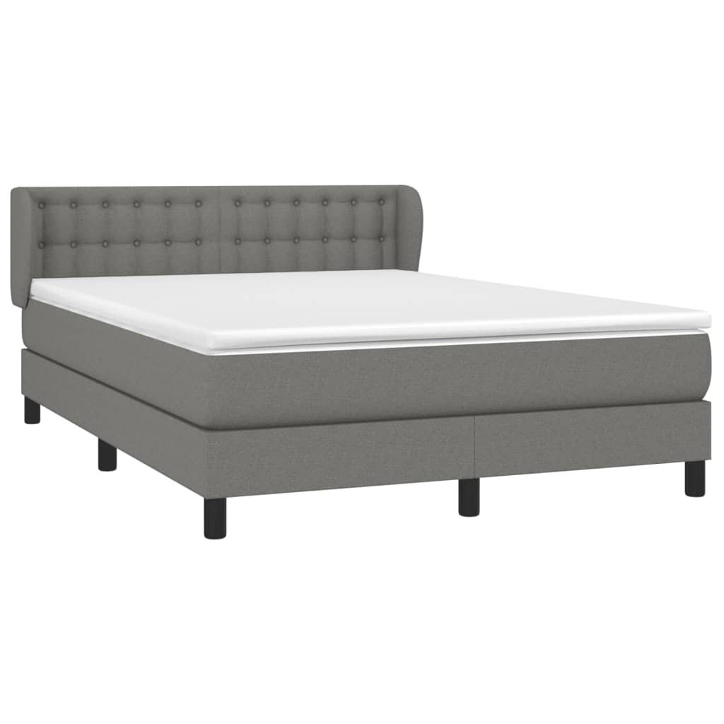 8721102683909_a_en_hd_1 vidaXL Box Spring Bed with Mattress Dark Grey 137x187 cm Double Size Fabric - Image 2