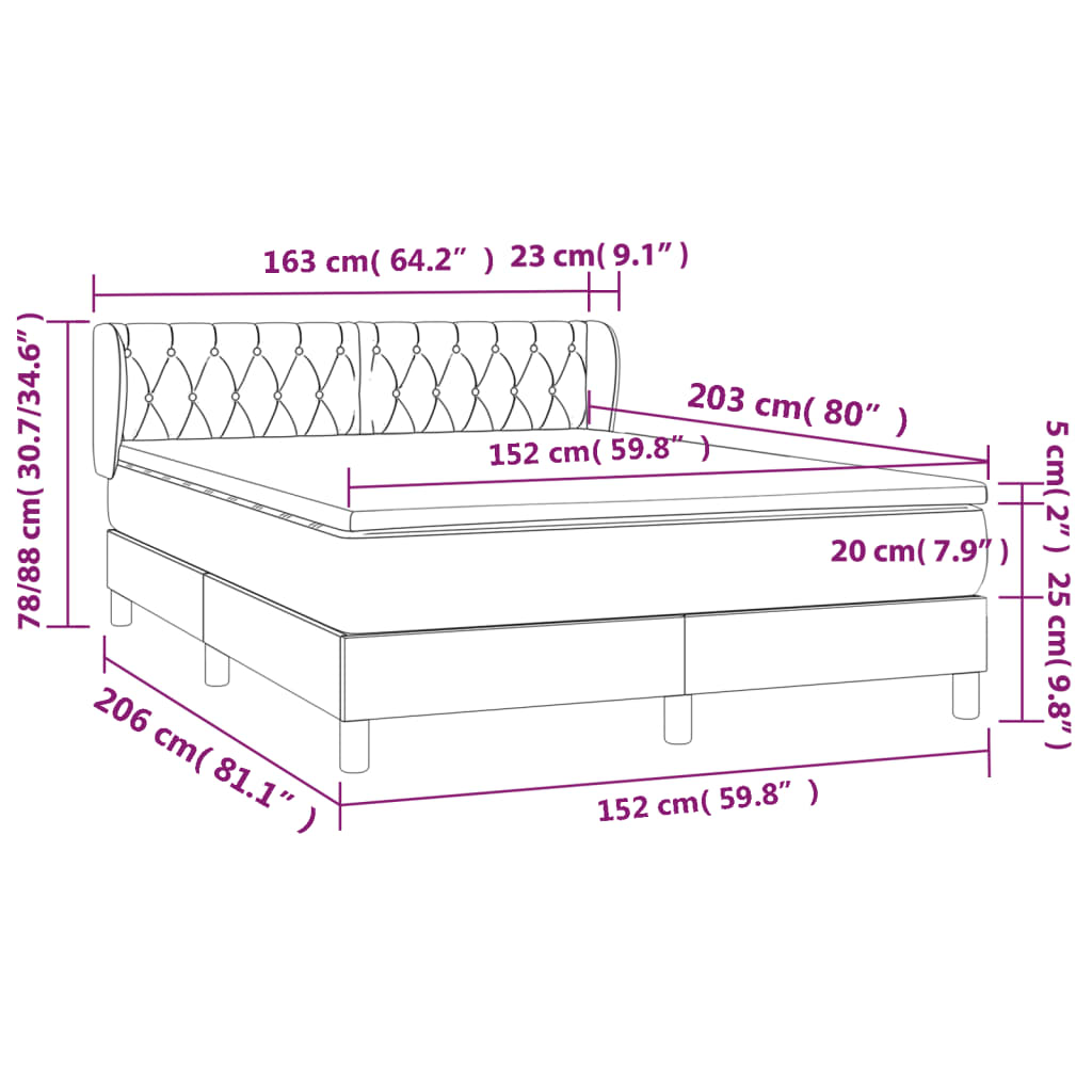 8721102684029_g_en_hd_9 vidaXL Box Spring Bed with Mattress Dark Grey 153x203 cm Queen Size Fabric - Image 11