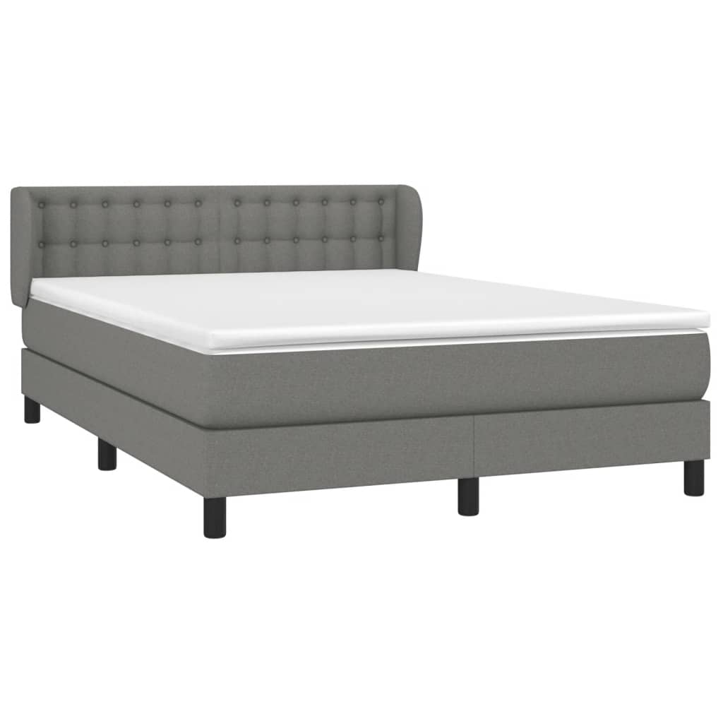 8721102684043_a_en_hd_1 vidaXL Box Spring Bed with Mattress Dark Grey 153x203 cm Queen Size Fabric - Image 2