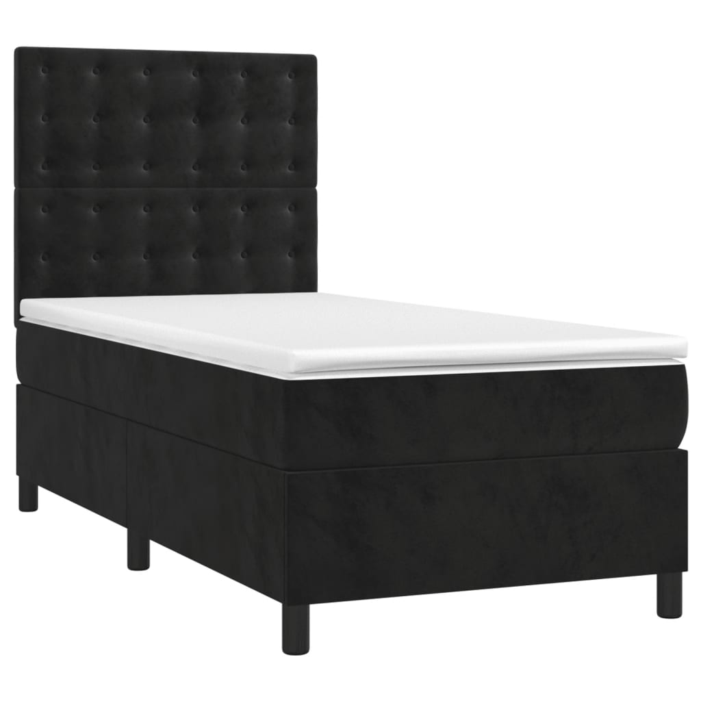 8721102685224_a_en_hd_1 vidaXL Box Spring Bed with Mattress Black 106x203 cm King Single Size Velvet - Image 2