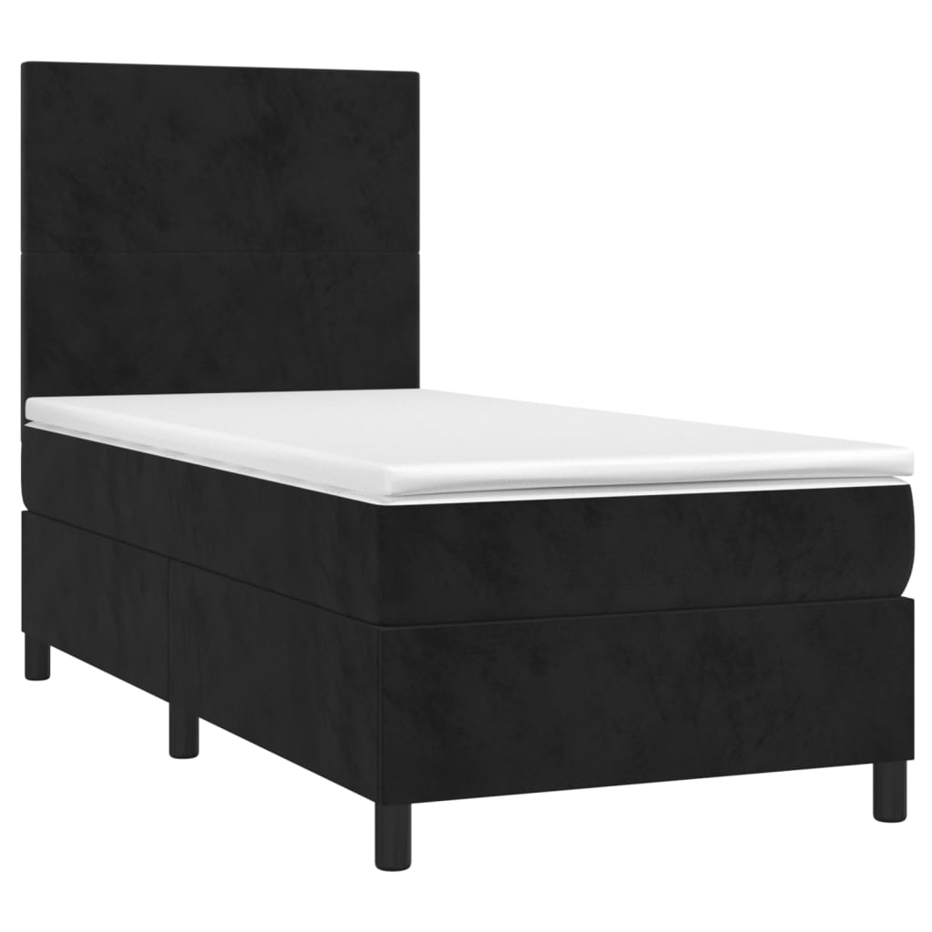 8721102685378_a_en_hd_1 vidaXL Box Spring Bed with Mattress&LED Black 106x203 cm King Single Size Velvet - Image 2