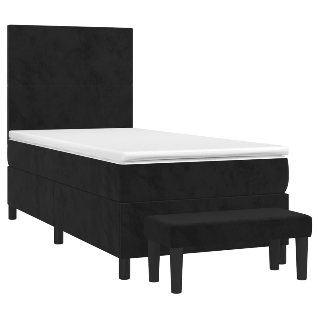 8721102685583_a_en_hd_1 vidaXL Box Spring Bed with Mattress Black 106x203 cm King Single Size Velvet - Image 2