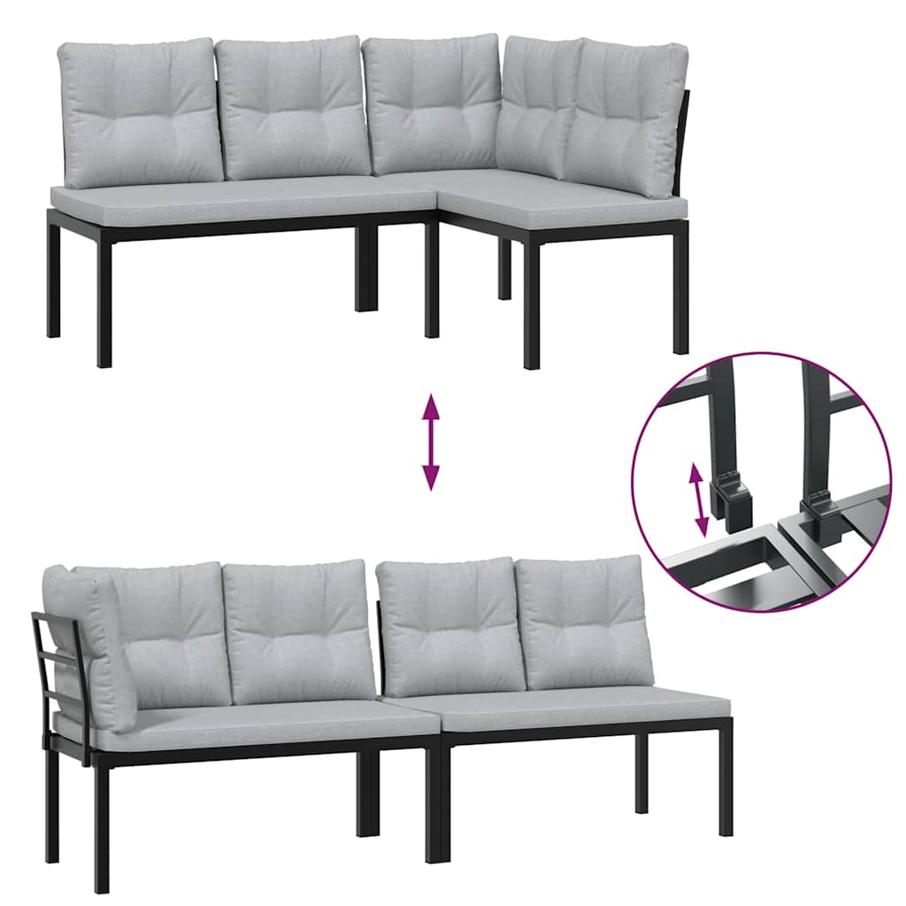 8721102686405_g_en_hd_4 vidaXL 6 Piece Garden Sofa Set with Cushions Black Powder-coated Steel - Image 6