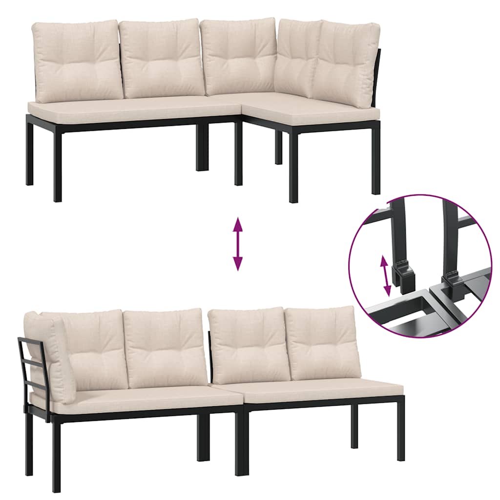 8721102686412_g_en_hd_4 vidaXL 5 Piece Garden Sofa Set with Cushions Black Powder-coated Steel - Image 6