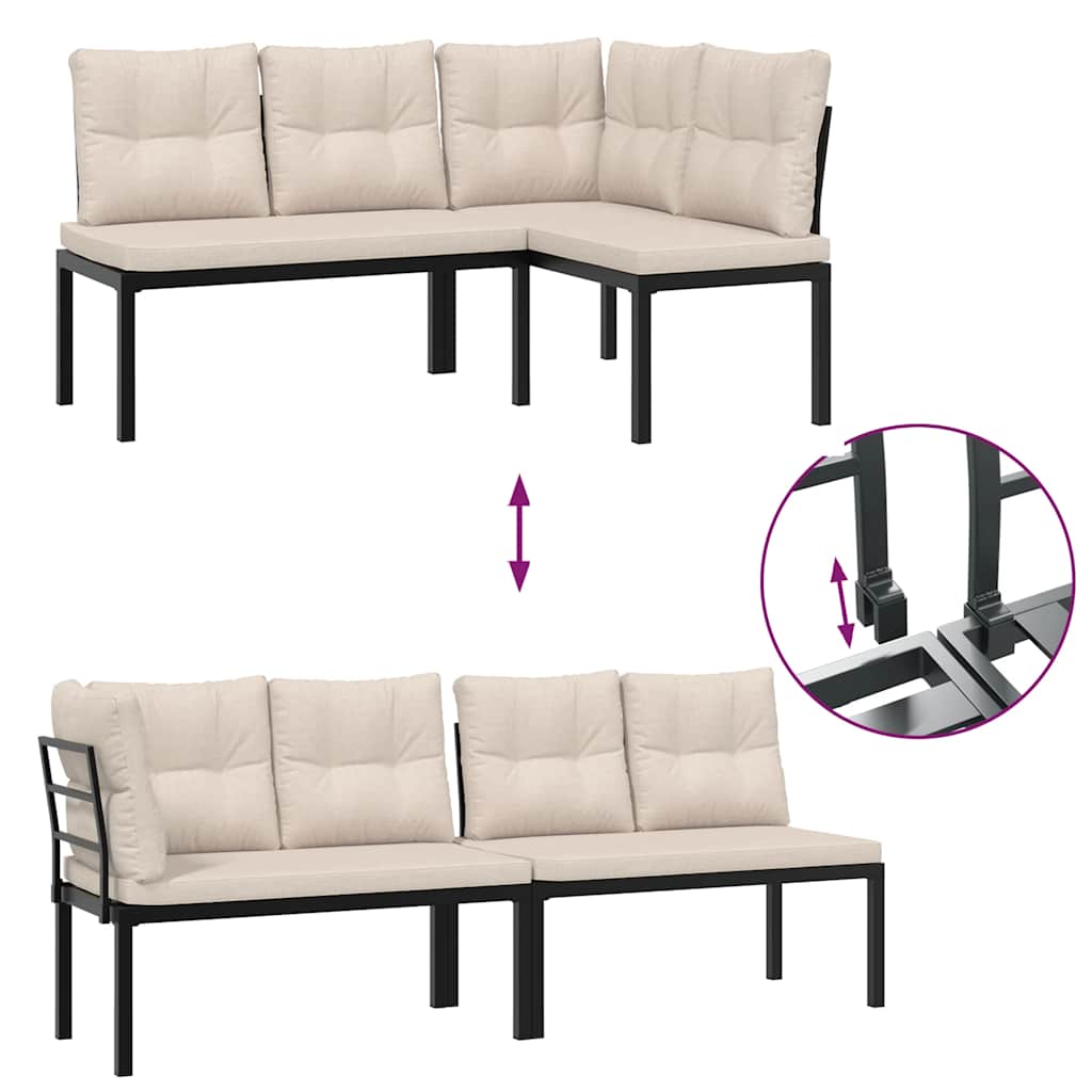 8721102686436_g_en_hd_3 vidaXL 4 Piece Garden Sofa Set with Cushions Black Powder-coated Steel - Image 5