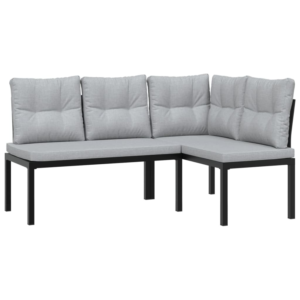 8721102686443_g_en_hd_1 vidaXL 4 Piece Garden Sofa Set with Cushions Black Powder-coated Steel - Image 3
