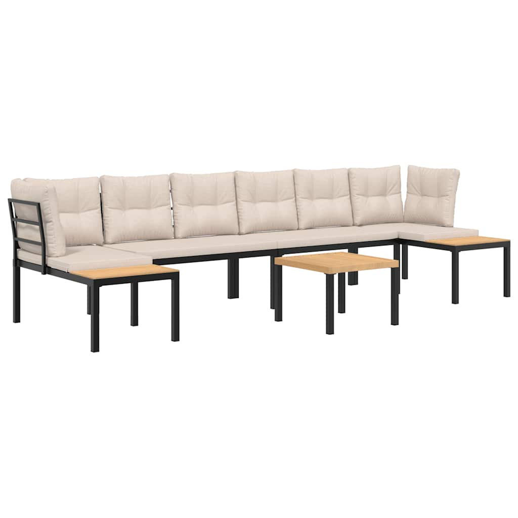 8721102686450_a_en_hd_1 vidaXL 5 Piece Garden Sofa Set with Cushions Black Powder-coated Steel - Image 2