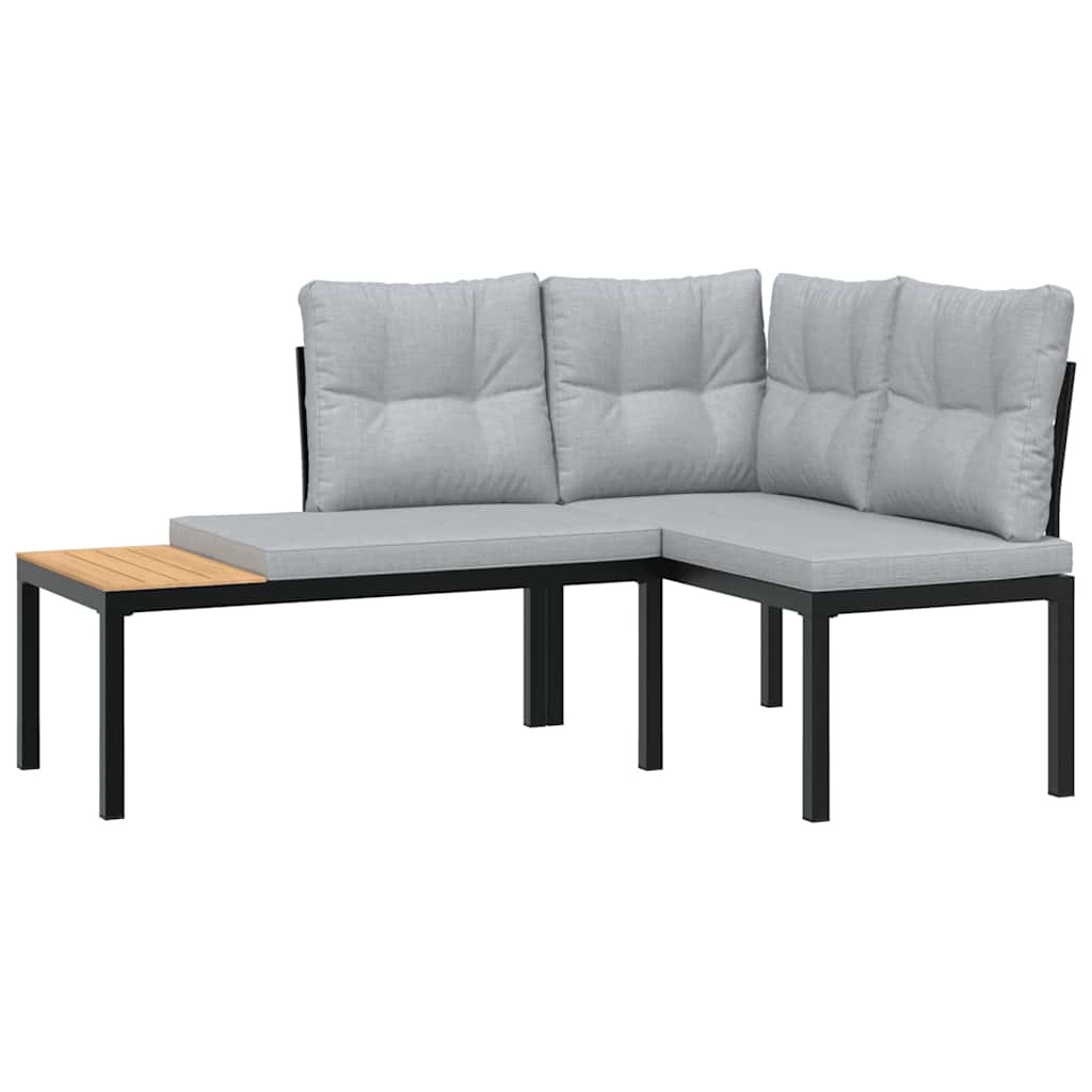 8721102686467_g_en_hd_1 vidaXL 5 Piece Garden Sofa Set with Cushions Black Powder-coated Steel - Image 3